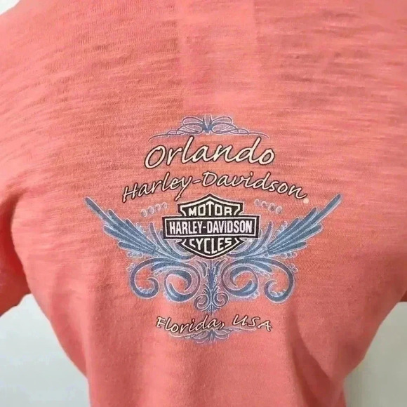 Harley Davidson tieup side womens tee. Size Medium - Picture 6 of 7